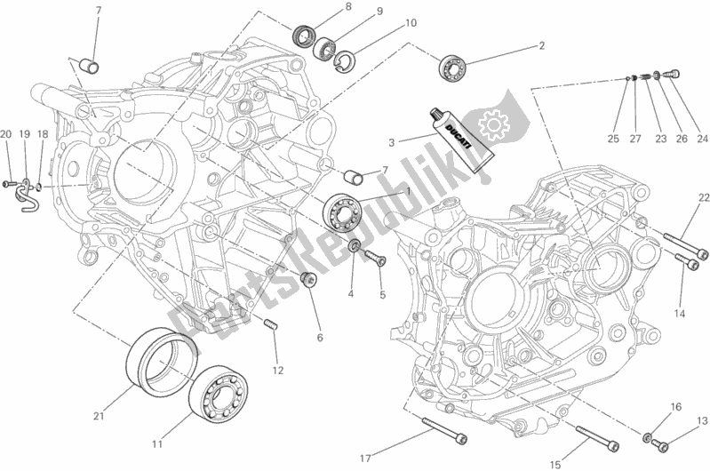 Todas las partes para Cojinetes Del Cárter de Ducati Diavel Carbon 1200 2012